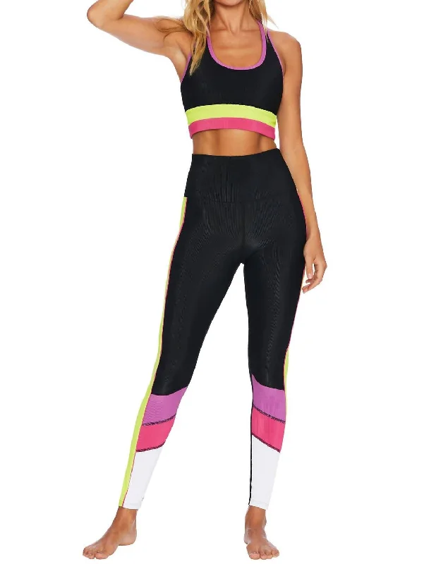 Women's Floral Print Outfit Bailey Legging In Black Multi