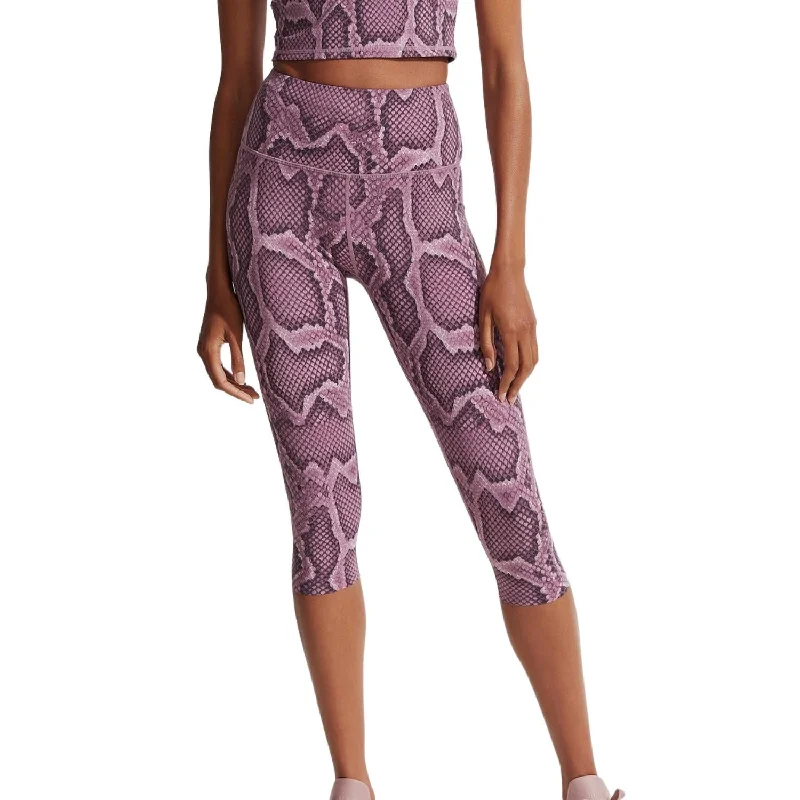 Fashion-Forward Women's Clothing Let's Go Crop Legging 18" In Mesa Rose Snake