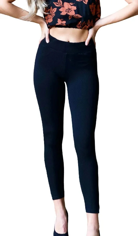 Women's Vacation Garments Perfect Mid-Rise Skinny Pants In Black